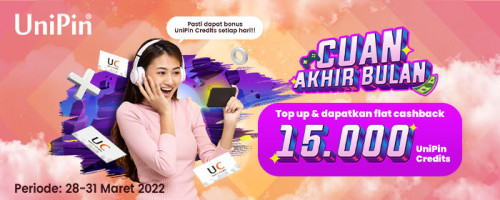 Cuan Akhir Bulan! Pasti Dapat Bonus 15.000 UniPin Credits Setiap Hari!